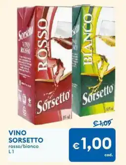 MD Discount VINO SORSETTO rosso/bianco offerta