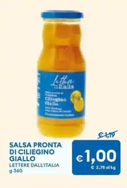 MD Discount Salsa pronta di ciliegino giallo LETTERE DALL'ITALIA offerta