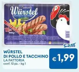 MD Discount Würstel di pollo e tacchino LA FATTORIA offerta