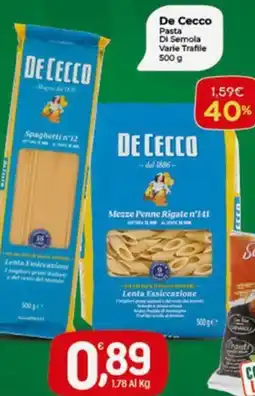 Crai De Cecco Pasta Di Semola Varie Trafile offerta