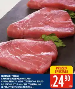 Tigros Filetto di tonno a pinne gialle decongelato offerta