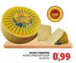 Eté Monti trentini asiago pressato DOP all'etto offerta