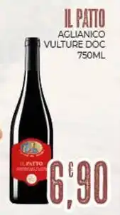 Eté Il patto aglianico vulture DOC offerta