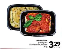 Pam SANGIOVANNI parmigiana di melanzane/zucchine offerta