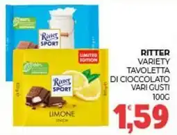 Eté Ritter variety tavoletta di cioccolato vari gusti offerta