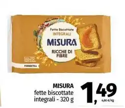 Pam MISURA fette biscottate integrali offerta