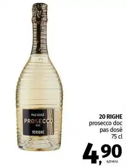Pam 20 RIGHE prosecco doc pas dosè offerta