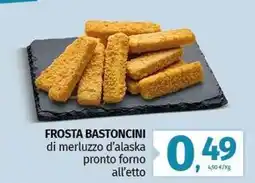 Pam FROSTA BASTONCINI di merluzzo d'alaska pronto forno all'etto offerta