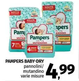 Pam PAMPERS BABY-DRY pannolini/ mutandino varie misure offerta