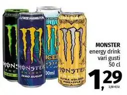 Pam MONSTER energy drink vari gusti offerta