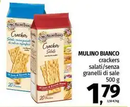 Pam MULINO BIANCO crackers salati/senza granelli di sale offerta