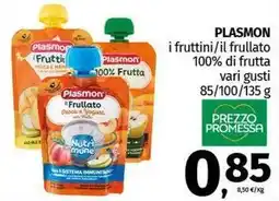 Pam PLASMON i fruttini/il frullato 100% di frutta vari gusti offerta