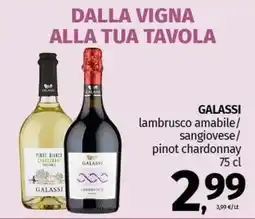 Pam GALASSI lambrusco amabile/ sangiovese/ pinot chardonnay offerta