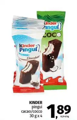 Pam KINDER pingui cacao/cocco offerta