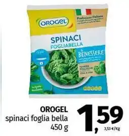 Pam OROGEL spinaci foglia bella offerta