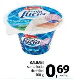 Pam GALBANI santa lucia ricottina offerta