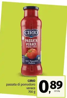 Pam CIRIO passata di pomodoro verace offerta