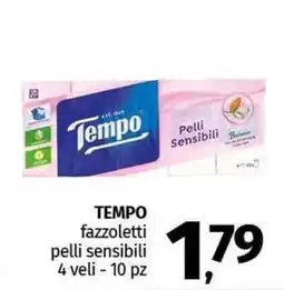Pam TEMPO fazzoletti pelli sensibili 4 veli - 10 pz offerta