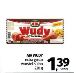 Pam AIA WUDY extra gusto wurstel suino offerta