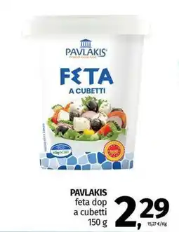 Pam PAVLAKIS feta dop a cubetti offerta