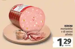 Pam VERONI mortadella v di veroni all'etto offerta