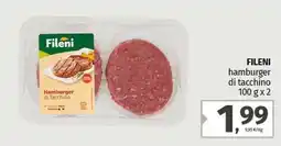 Pam FILENI hamburger di tacchino offerta