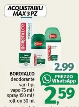 Pam BOROTALCO deodorante offerta