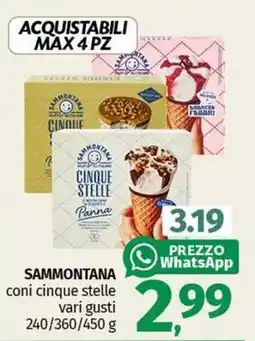 Pam SAMMONTANA coni cinque stelle vari gusti offerta