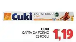 Eté Cuki carta da forno 25 fogli offerta