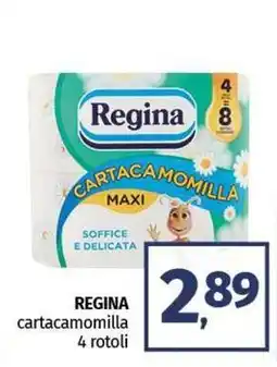 Pam REGINA cartacamomilla 4 rotoli offerta