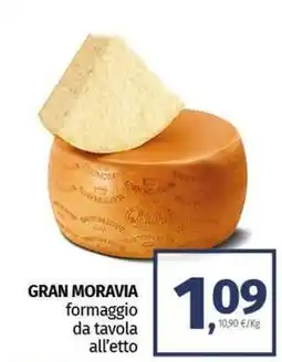Pam GRAN MORAVIA formaggio da tavola all'etto offerta