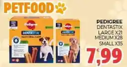 Eté Pedigree dentastix large x21 medium x28 small x35 offerta