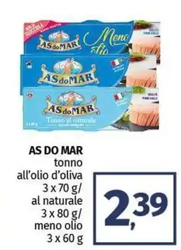 Pam AS DO MAR tonno all'olio d'oliva offerta