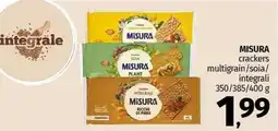 Pam MISURA crackers multigrain/soia/ integrali offerta