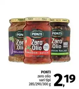 Pam PONTI zero olio vari tipi offerta
