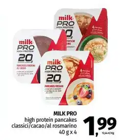 Pam MILK PRO high protein pancakes classici/cacao/al rosmarino offerta