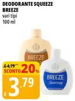 Tigros Deodorante squeeze BREEZE offerta