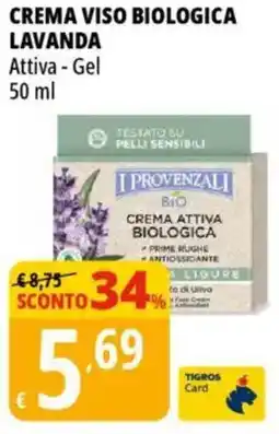 Tigros Crema viso biologica LAVANDA offerta