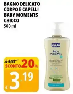 Tigros Bagno delicato corpo e capelli baby moments chicco offerta