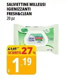 Tigros Salviettine milleusi igienizzanti fresh&clean offerta