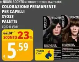 Tigros Colorazione permanente per capelli syoss palette offerta