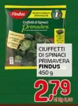 Crai Ciuffetti di spinaci primavera FINDUS offerta