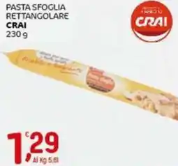 Crai Pasta sfoglia rettangolare CRAI offerta