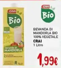 Crai Bevanda di mandorla bio 100% vegetale CRAI offerta