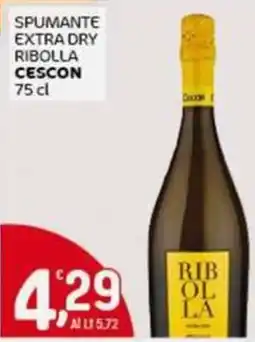 Crai Spumante extra dry ribolla CESCON offerta