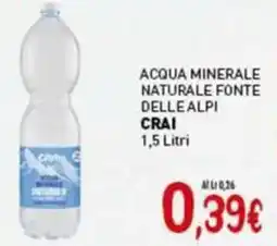 Crai Acqua minerale naturale fonte delle alpi CRAI offerta