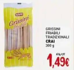 Crai Grissini friabili tradizionali CRAI offerta