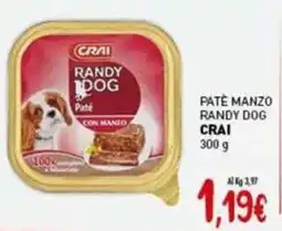 Crai Patè manzo randy dog CRAI offerta
