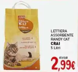 Crai Lettiera assorbente randy cat CRAI offerta