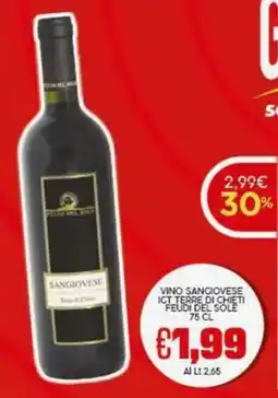 Crai Vino sangiovese ict terre di chieti FEUDI DEL SOLE offerta
